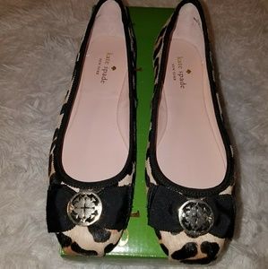 KATE SPADE Leopard Print Calf Hair Flats sz 6 1/2
